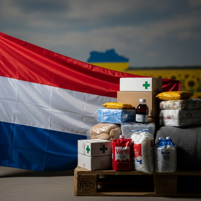 Illustration for: Netherlands Allocates Aid for Ukraine Amid Tensions