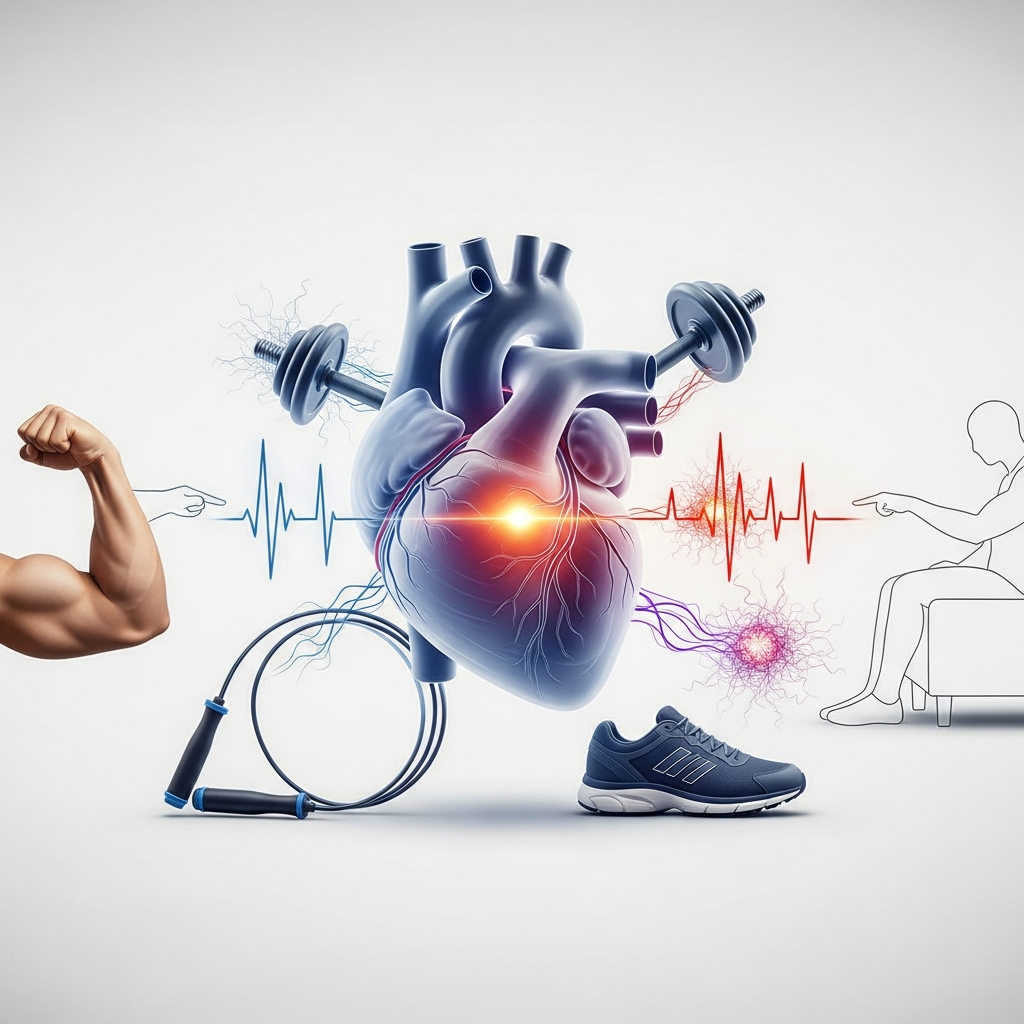 Illustration for: Exercise Effects on Heart Health and Atrial Fibrillation