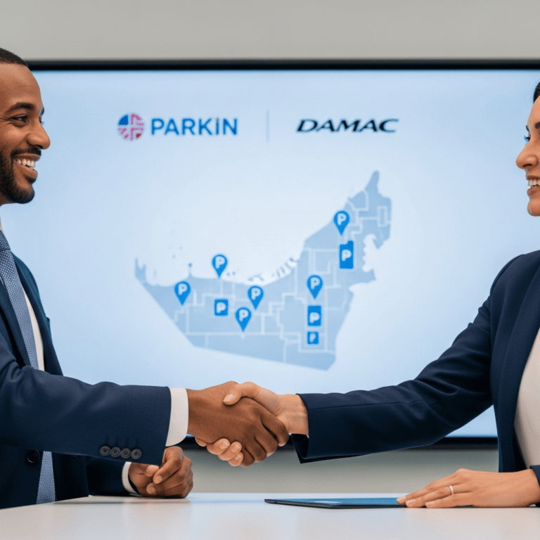 Illustration for: Parkin Partners with Damac for UAE Parking Expansion