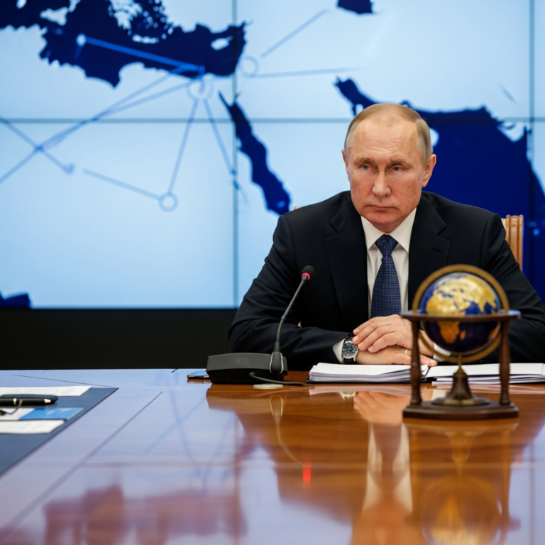 Illustration for: Putin Discusses Middle East Peace Solutions