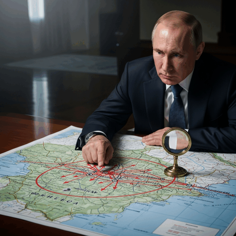 Illustration for: Putin Discusses Siege and Military Operations