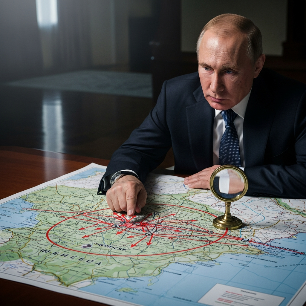 Illustration for: Putin Discusses Siege and Military Operations