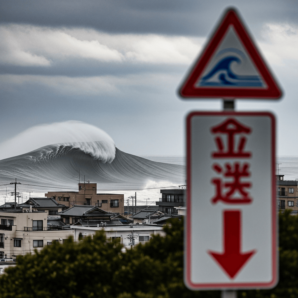 Illustration for: Earthquake and Tsunami Warning in Japan