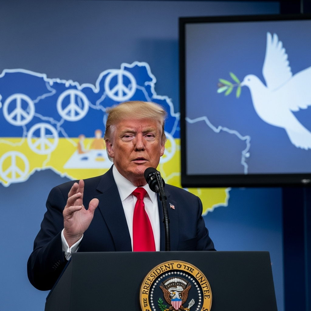 Illustration for: Trump Proposes Revised Ukraine Peace Plan