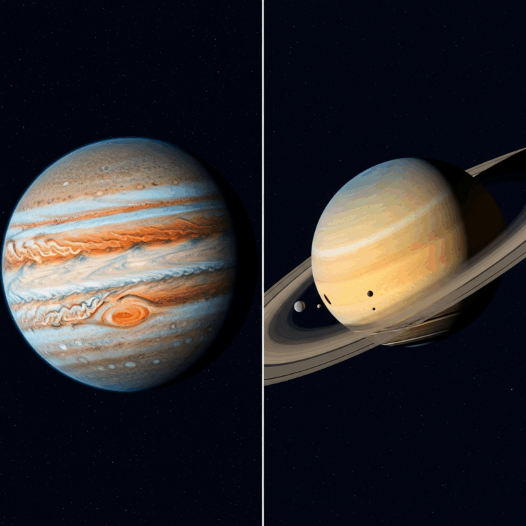Illustration for: Breathtaking Jupiter and Saturn Images Unveiled