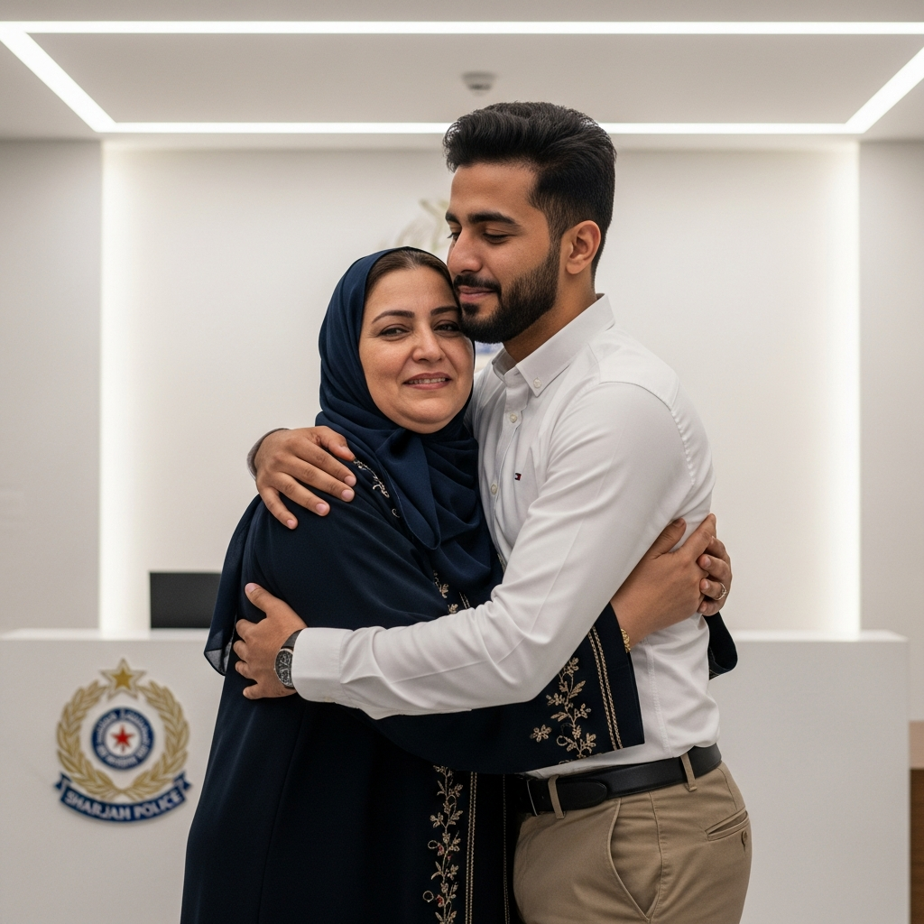 Illustration for: Sharjah Police Reunite Mother and Son After 12 Years