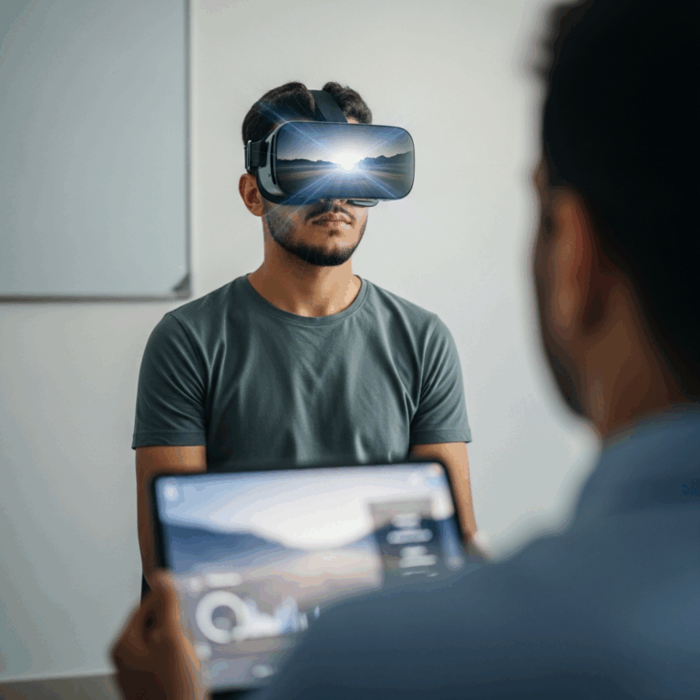 Illustration for: VR Therapy Transforms Trauma Recovery in Gaza