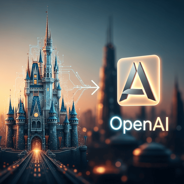 Illustration for: Disney Invests $1B in OpenAI for AI-Driven Content