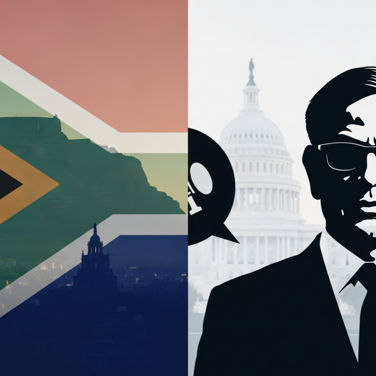 Illustration for: South Africa Responds to Rubio's Accusations