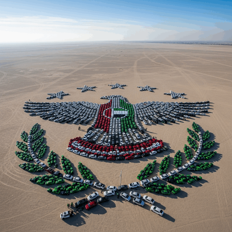 Illustration for: UAE Celebrates Union Day with Record Vehicle Formation