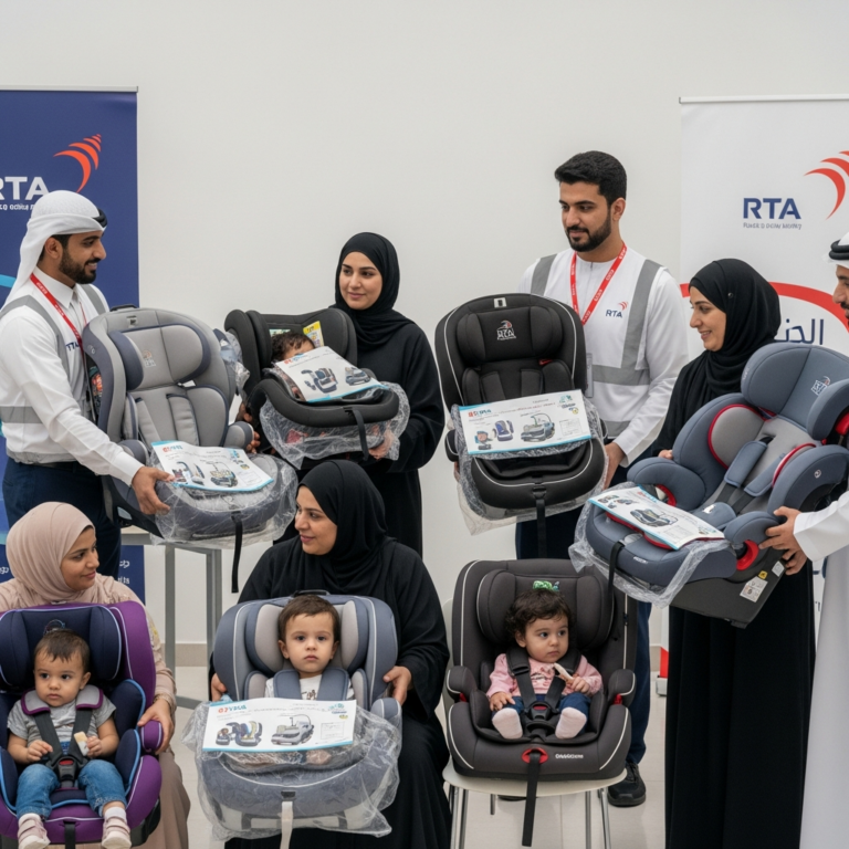 Illustration for: RTA Distributes 500 Child Car Seats in Dubai