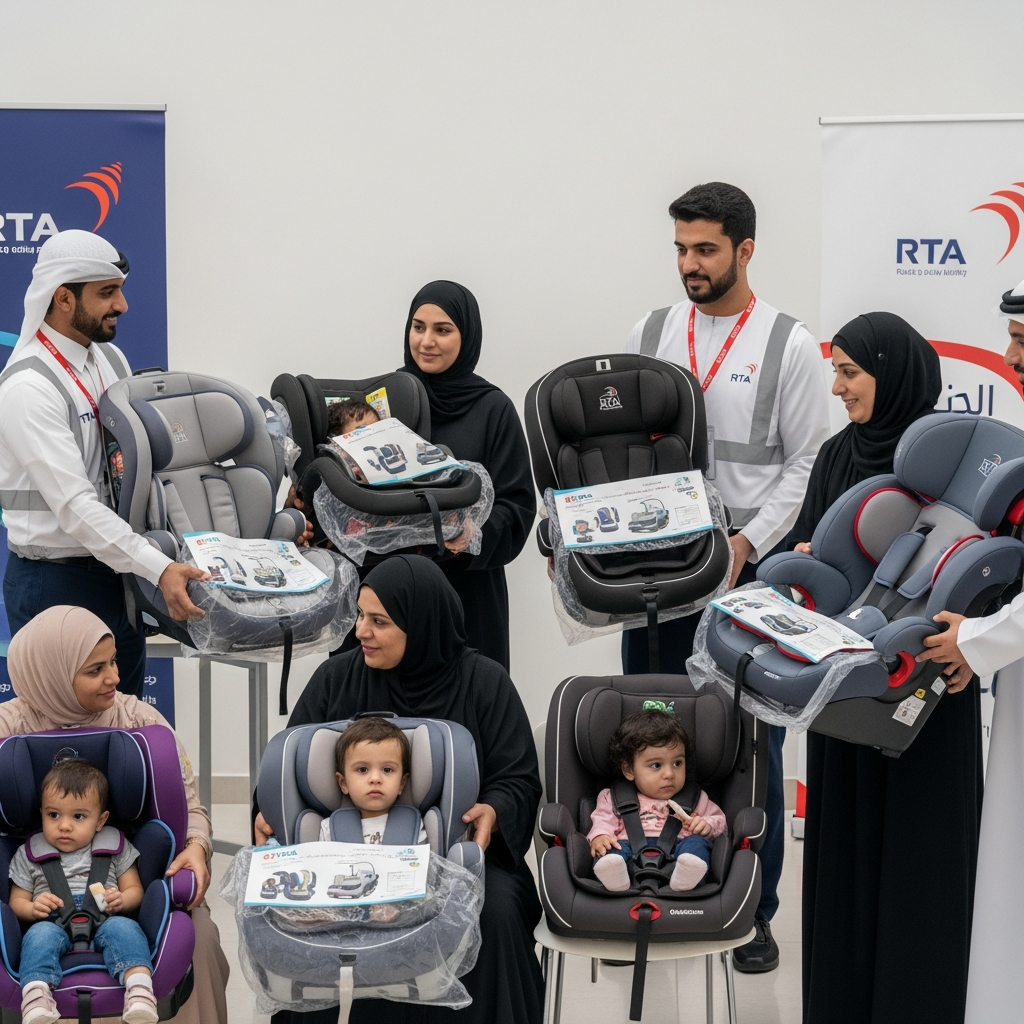 Illustration for: RTA Distributes 500 Child Car Seats in Dubai