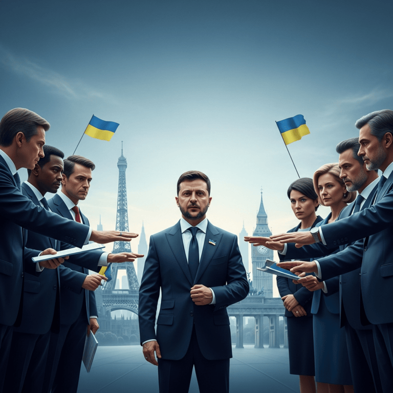 Illustration for: Western Support for Zelensky Unwavering