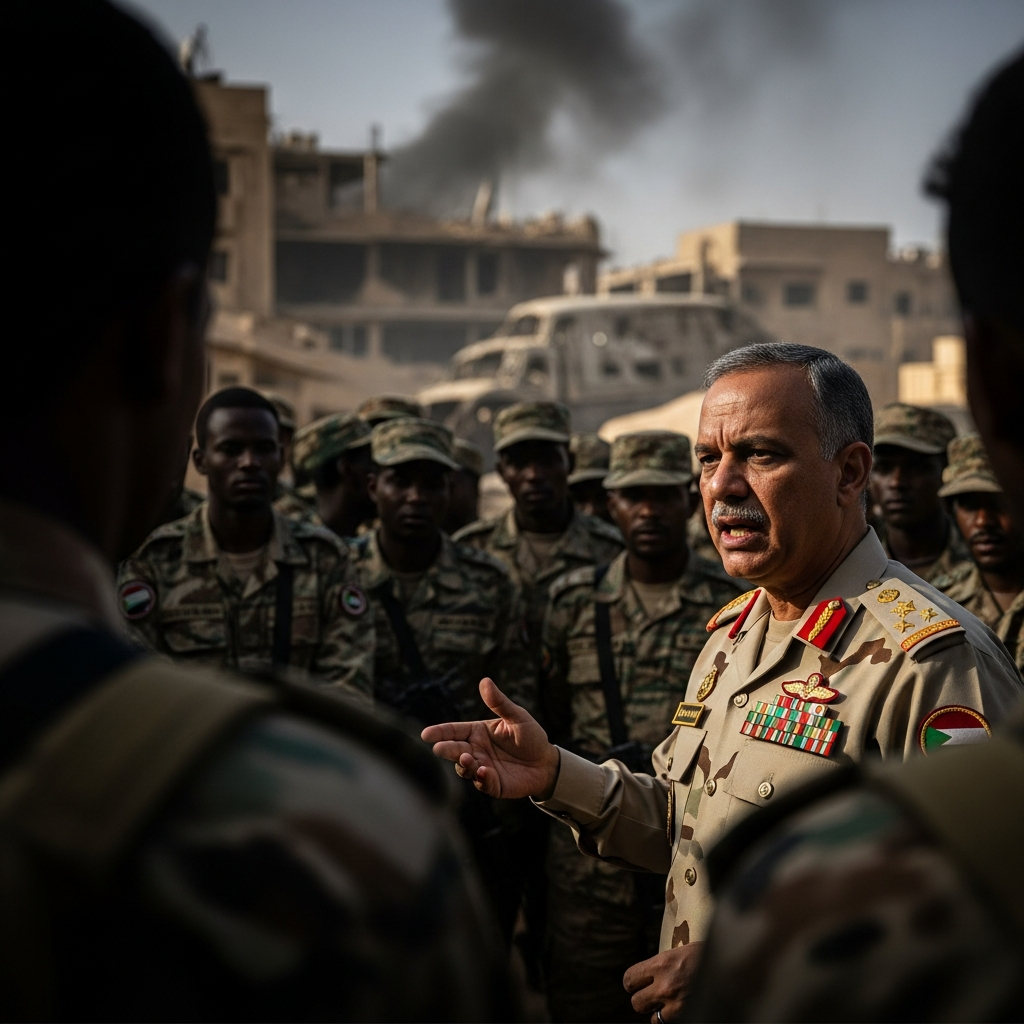 Illustration for: Sudanese Army Addresses Rapid Support Forces Attacks