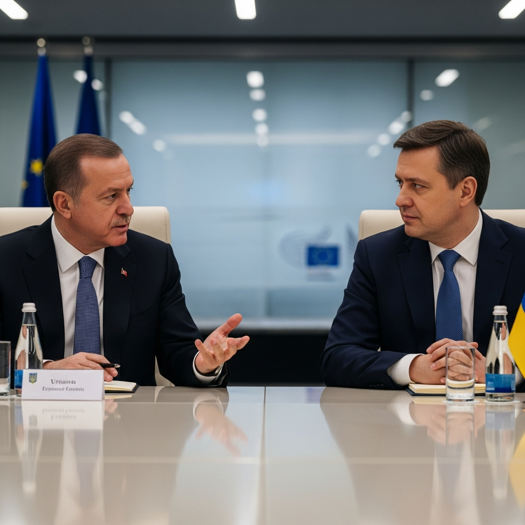 Illustration for: Turkish and Ukrainian Officials Meet in Brussels