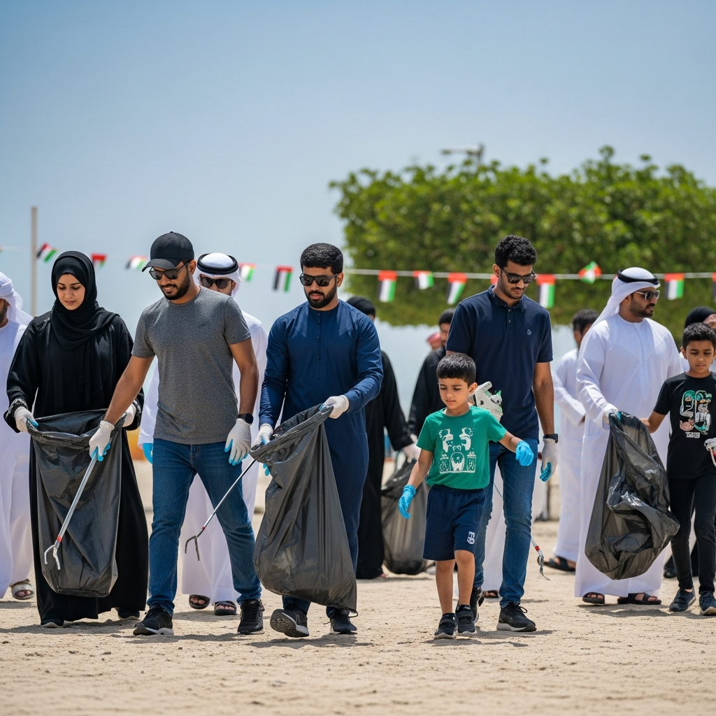 Illustration for: UAE Unites for Clean-Up After National Day