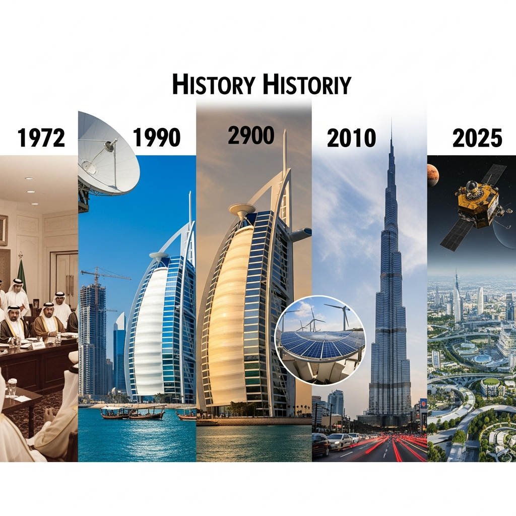 Illustration for: Key Milestones in UAE's History: 1972-2025
