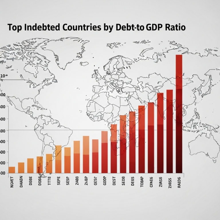 Illustration for: Top Indebted Countries by Debt-to-GDP Ratio