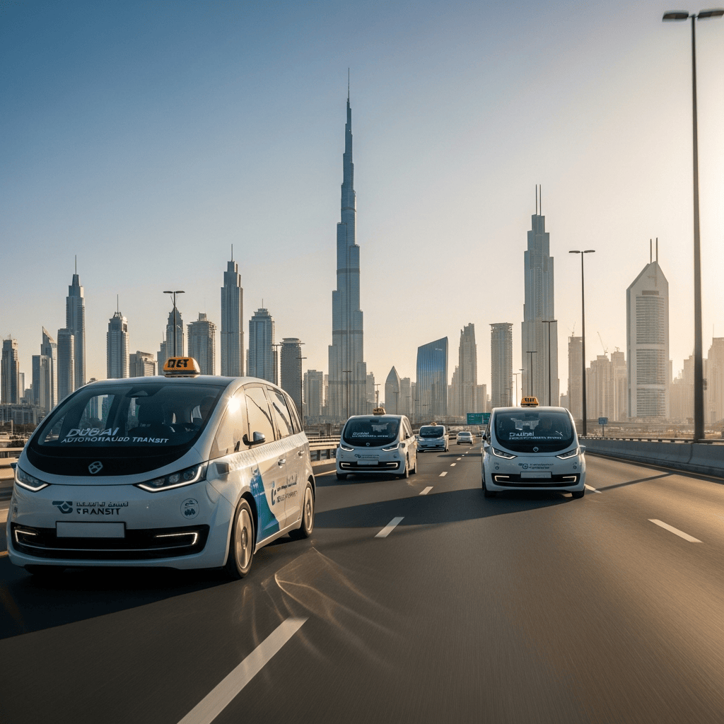 Illustration for: Experience Free Driverless Taxis in Dubai