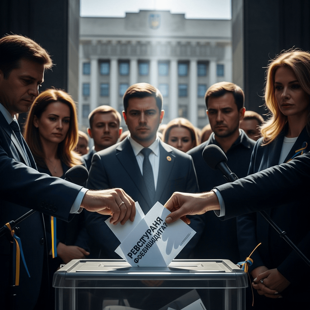 Illustration for: Tensions Over Ukrainian Referendum and Leadership