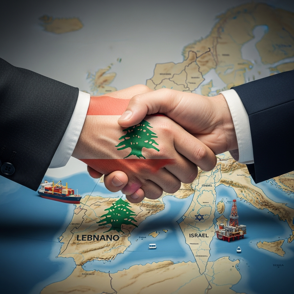 Illustration for: Lebanon and Israel Enhance Economic Ties