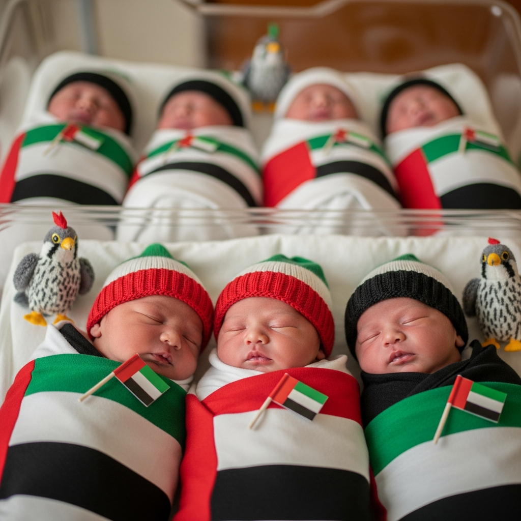 Illustration for: Newborns Mark UAE's 54th National Day at Burjeel Hospital