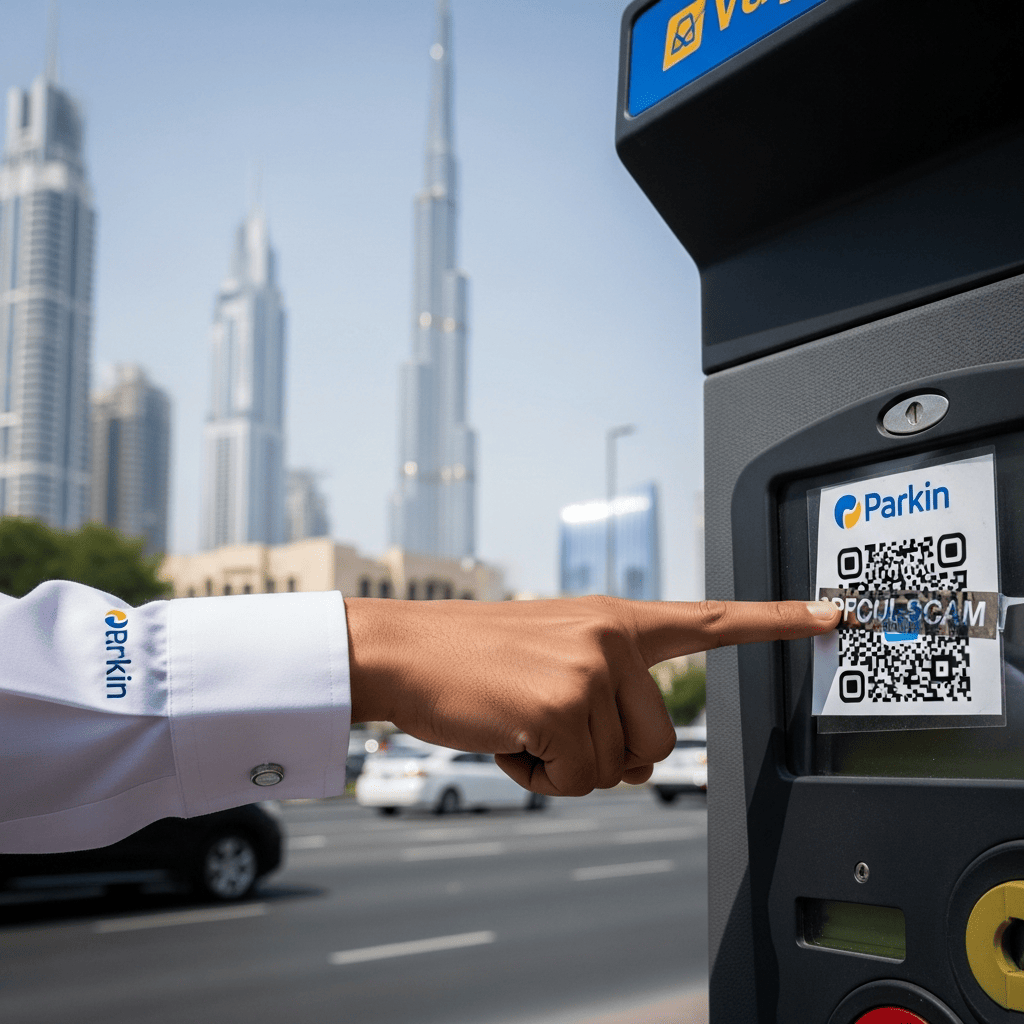 Illustration for: Parkin Tackles QR Code Scam in Dubai