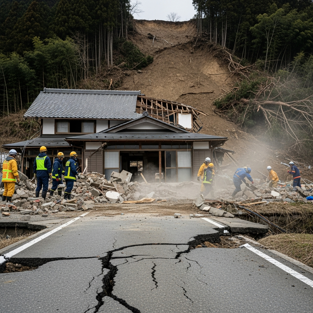 Illustration for: 6.7-Magnitude Quake Hits Northern Japan