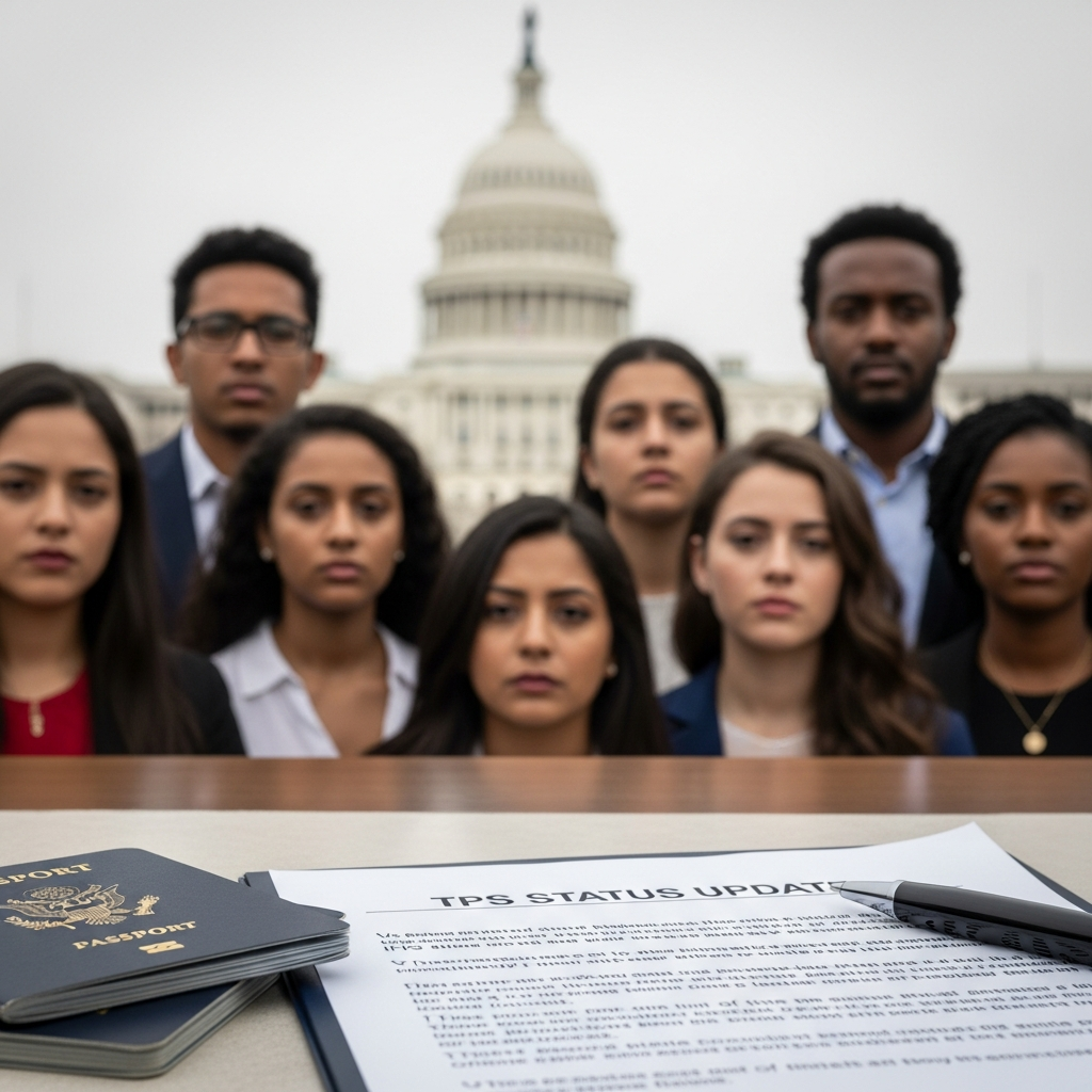 Illustration for: U.S. Ends TPS for Ethiopia and Other Nations