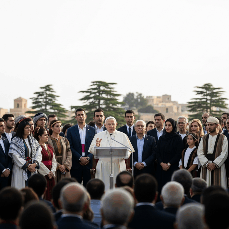 Illustration for: Pope Leo XIV's Speech on Unity in Lebanon