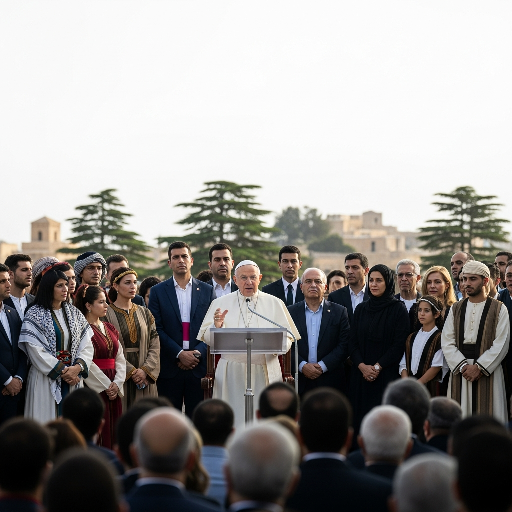 Illustration for: Pope Leo XIV's Speech on Unity in Lebanon