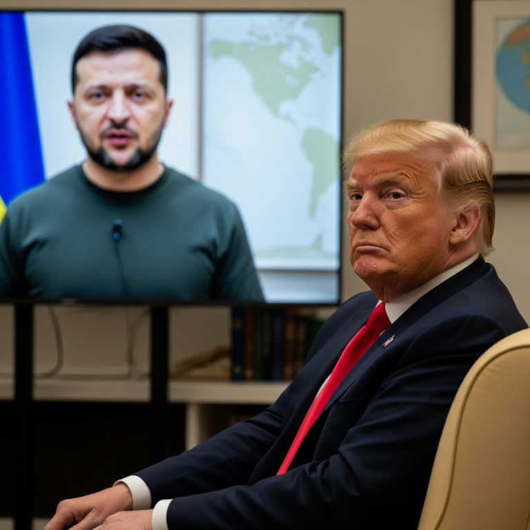 Illustration for: Trump's Reaction to Zelensky's Proposal