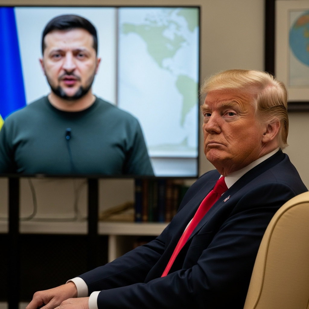 Illustration for: Trump's Reaction to Zelensky's Proposal