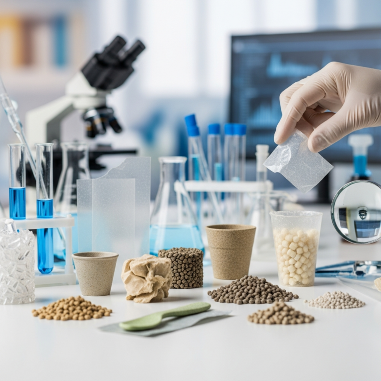 Illustration for: Biodegradable Polymer Challenges and Innovations