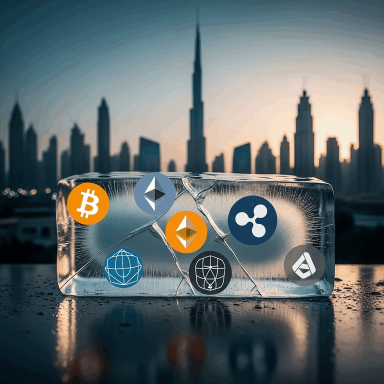 Illustration for: Dubai Freezes $456M in Landmark Crypto Case