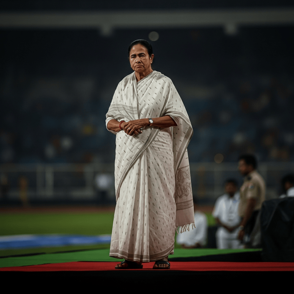 Illustration for: Mamata Banerjee Apologizes for Stadium Chaos