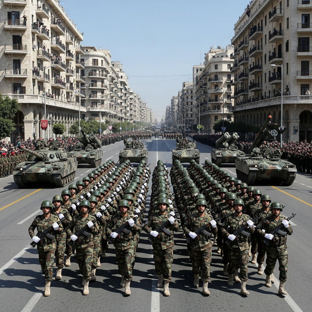 Illustration for: Syrian Military Parade in Damascus