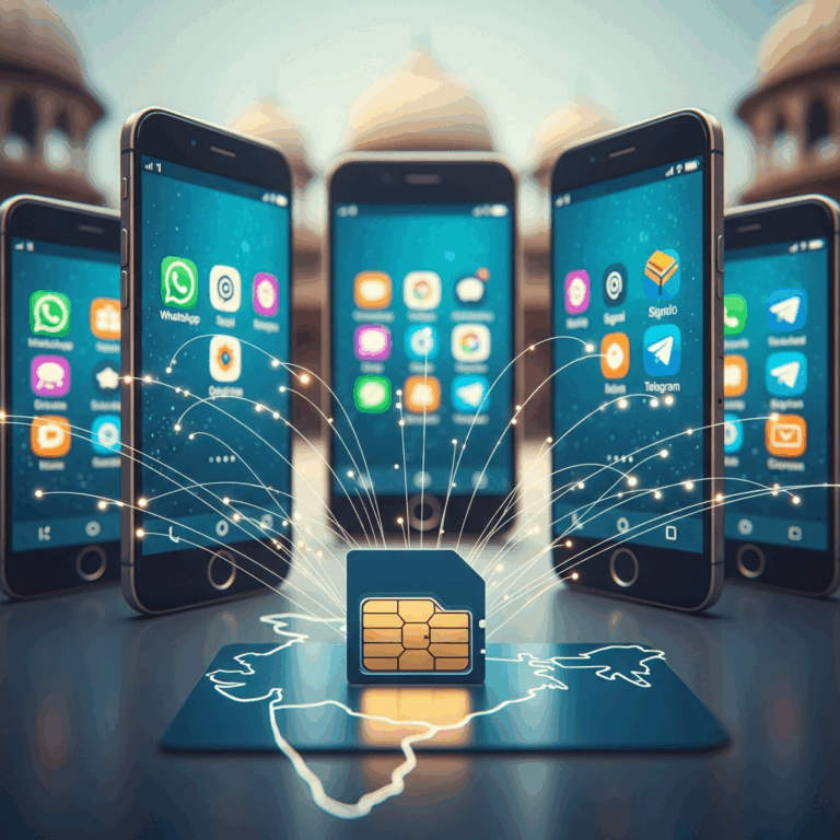 Illustration for: India Enforces SIM Binding for Communication Apps