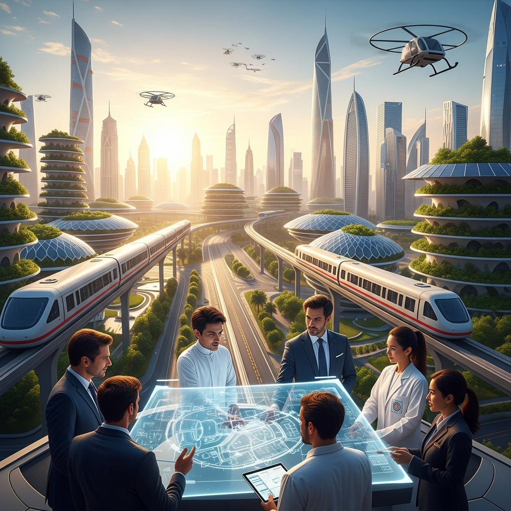Illustration for: UAE's Vision 2050: Paving the Future with Innovation