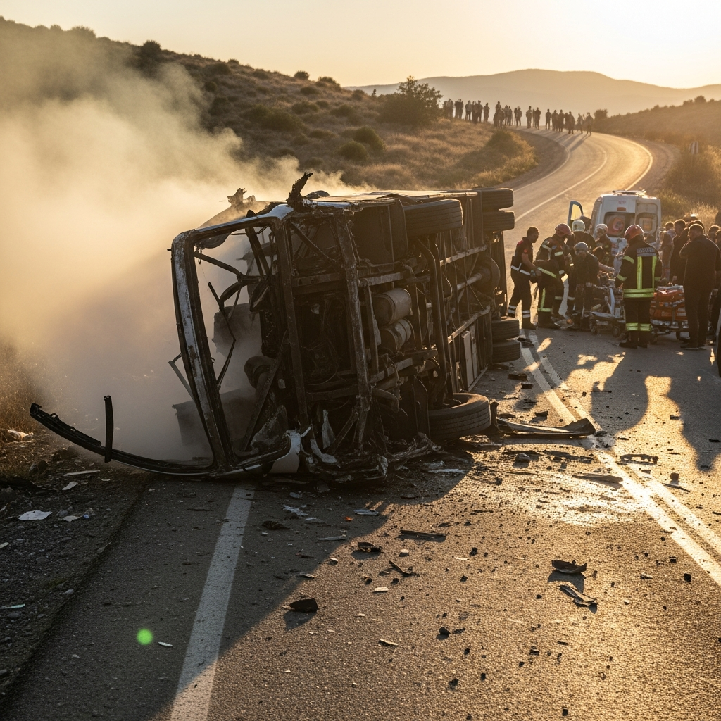 Illustration for: Tragic Bus Crash in Turkey: 7 Dead, 11 Injured