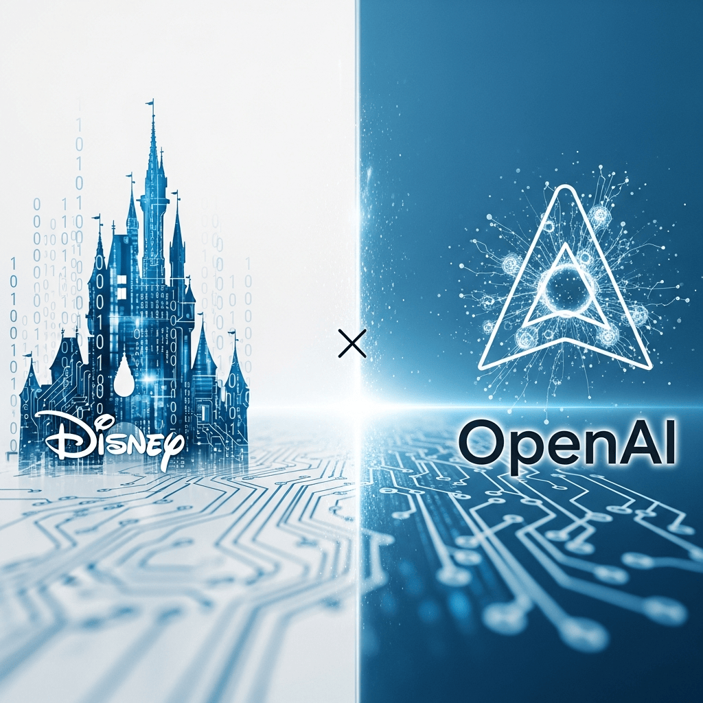 Illustration for: Disney and OpenAI Forge Groundbreaking AI Deal