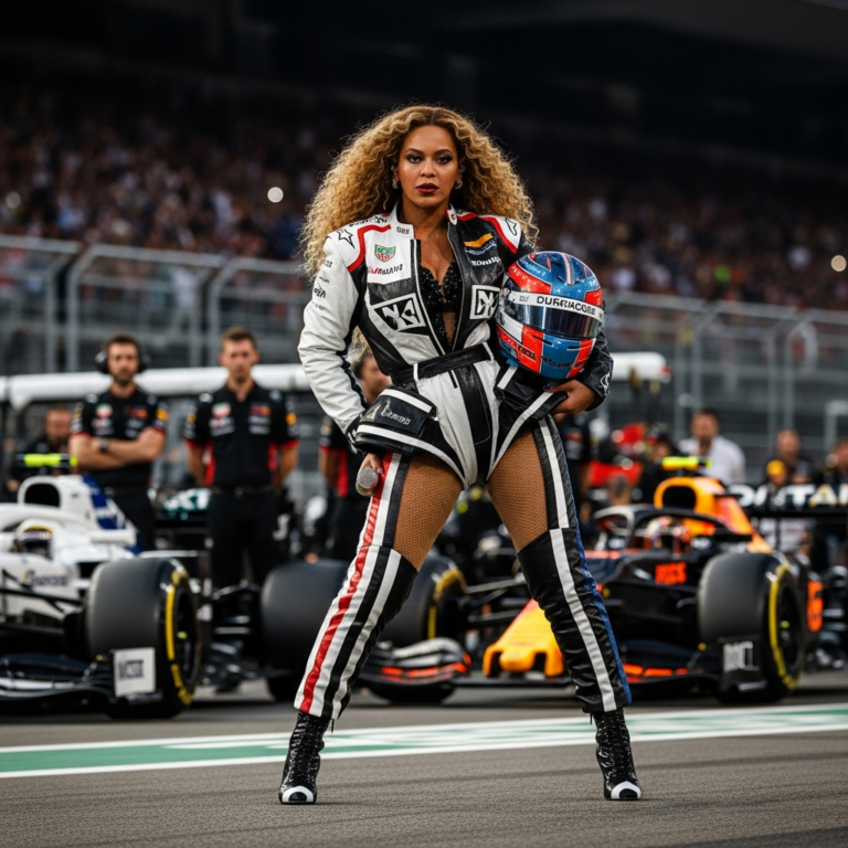 Illustration for: Formula 1's Fashion Impact: Beyoncé's Stunning Show