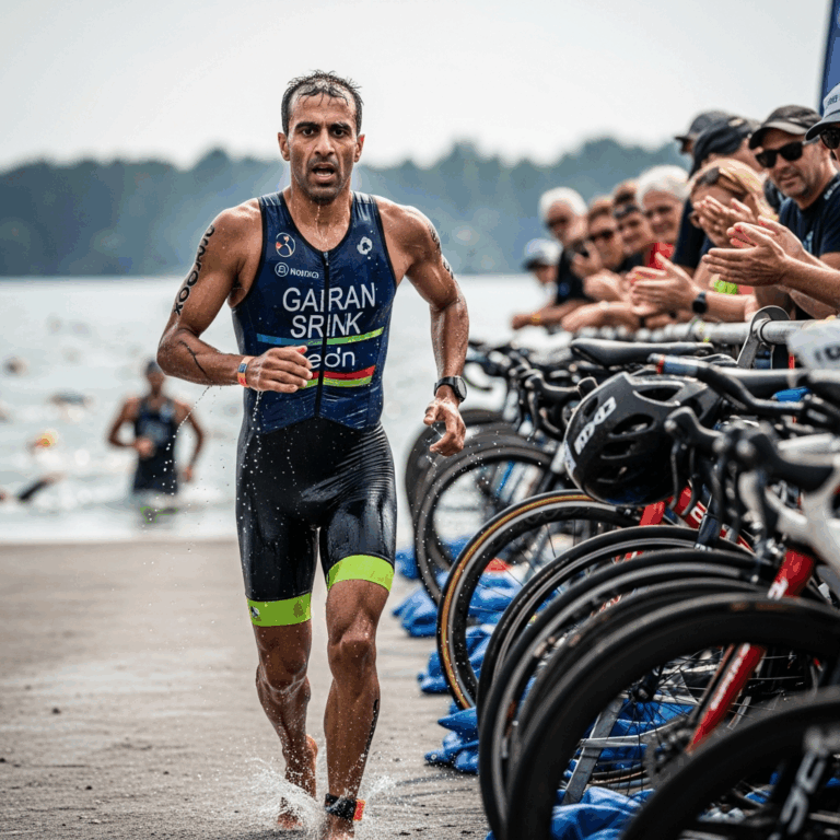 Illustration for: Ghani Souleymane's 100 Triathlons: A Journey of Resilience