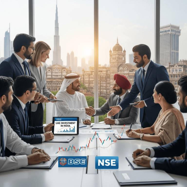 Illustration for: UAE Investors Pursue BlueChip Case in India