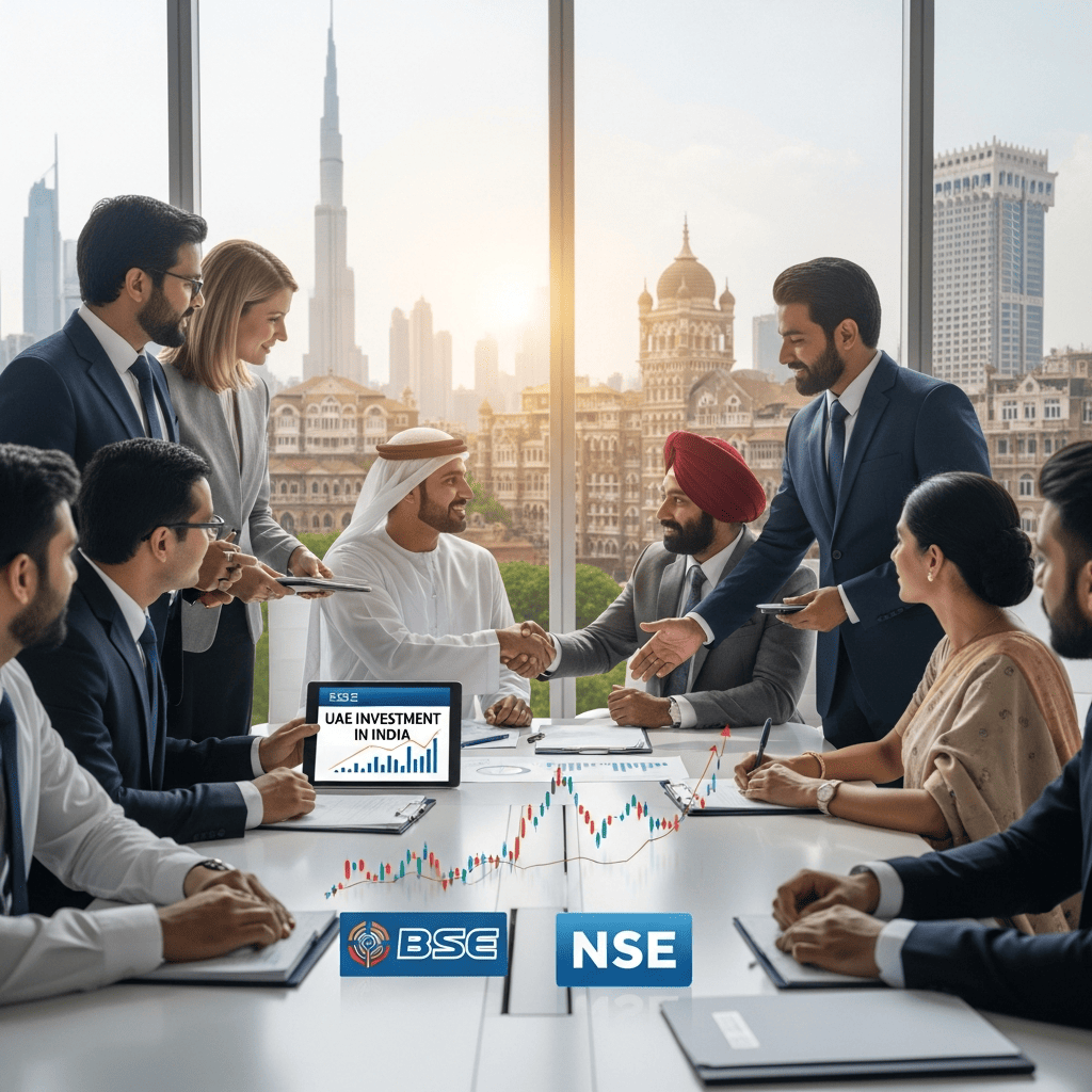 Illustration for: UAE Investors Pursue BlueChip Case in India