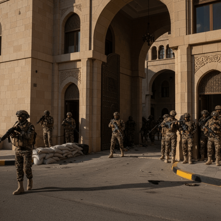 Illustration for: Southern Forces Seize Key Yemen Palace
