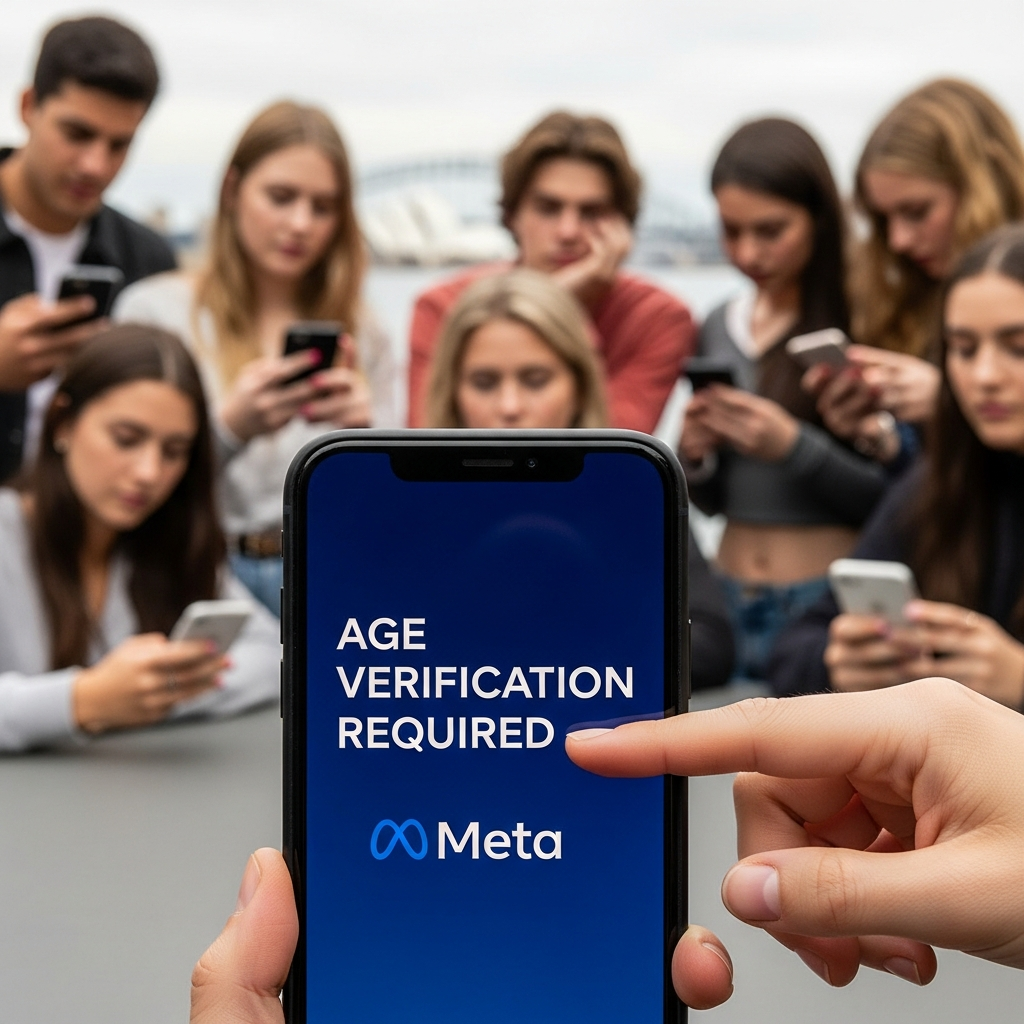 Illustration for: Australia's Youth Social Media Ban: Meta Takes Action