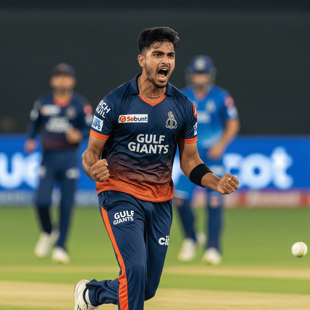 Illustration for: Aayan Khan Shines as Gulf Giants Triumph