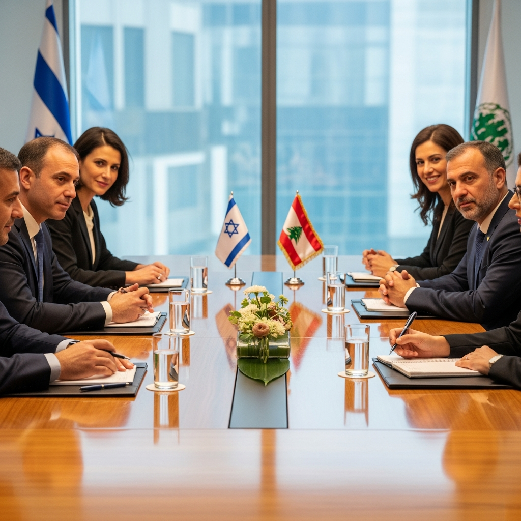 Illustration for: Israel-Lebanon Meeting on Economic Cooperation