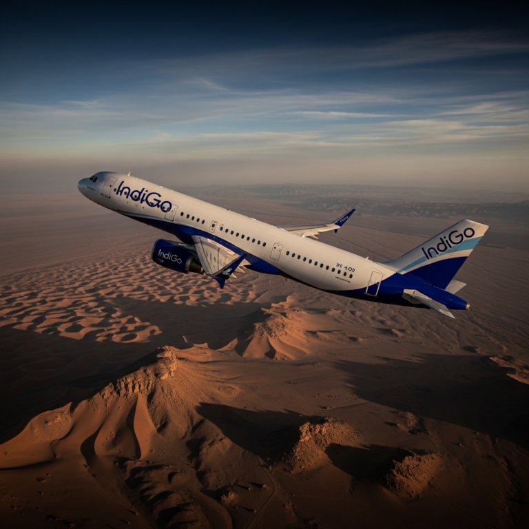 Illustration for: IndiGo Flight Diverted Due to Bomb Threat